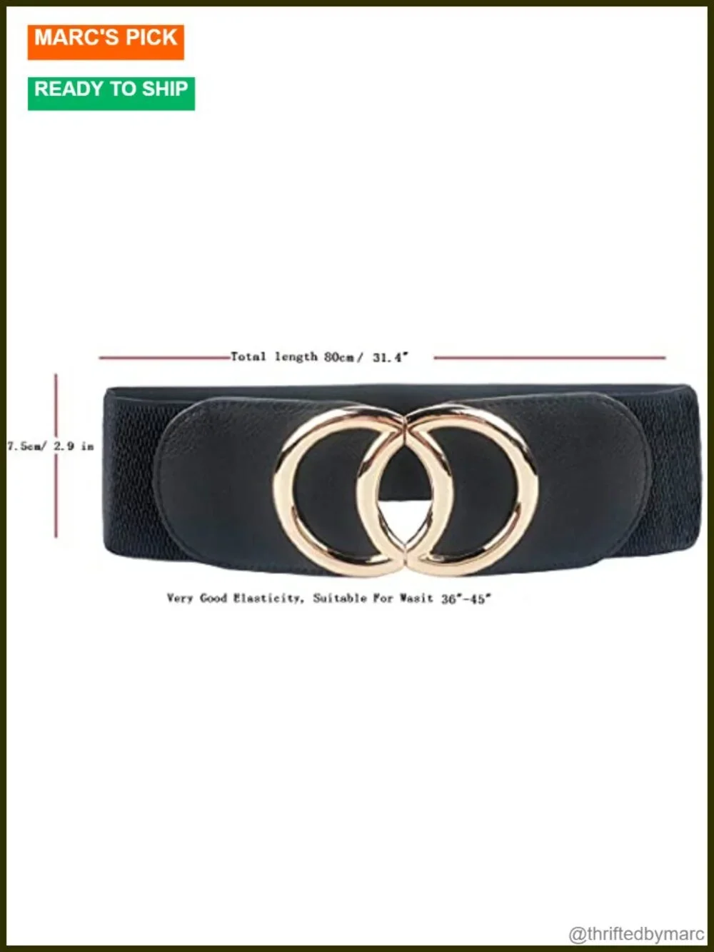Elastic Wide Waist Cinch Belt for Dresses, Faux Leather